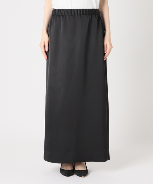Spick & Span(スピックアンドスパン)の「裏微起毛サテンイージーIラインスカート(スカート・レディース・ベージュ/ブラック・36/38)」の21枚目の写真