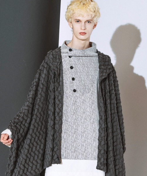 NO ID.(ノーアイディ)の「【NO ID.】Hooded Poncho / フーデッド ポンチョ(ポンチョ・メンズ・その他23/グレー/ブラック・ONE)」の1枚目の写真