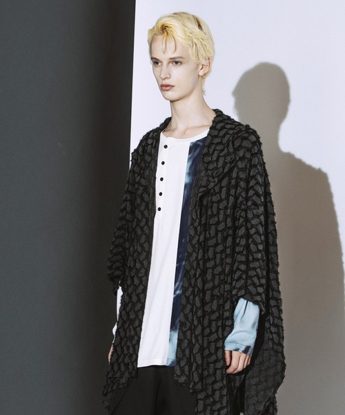 NO ID.(ノーアイディ)の「【NO ID.】Hooded Poncho / フーデッド ポンチョ(ポンチョ・メンズ・その他23/グレー/ブラック・ONE)」の4枚目の写真