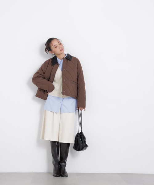 N.(N. Natural Beauty Basic)(エヌエヌナチュラルビューティーベーシック)の「キルティングブルゾン(ブルゾン・レディース・ベージュ系その他/ブラック系その他2/ブラウン系その他・MEDIUM/SMALL)」の21枚目の写真