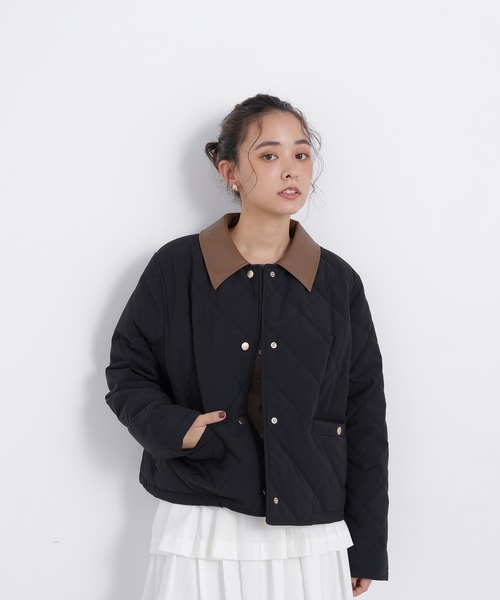 N.(N. Natural Beauty Basic)(エヌエヌナチュラルビューティーベーシック)の「キルティングブルゾン(ブルゾン・レディース・ベージュ系その他/ブラック系その他2/ブラウン系その他・MEDIUM/SMALL)」の5枚目の写真