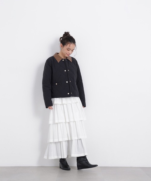 N.(N. Natural Beauty Basic)(エヌエヌナチュラルビューティーベーシック)の「キルティングブルゾン(ブルゾン・レディース・ベージュ系その他/ブラック系その他2/ブラウン系その他・MEDIUM/SMALL)」の6枚目の写真