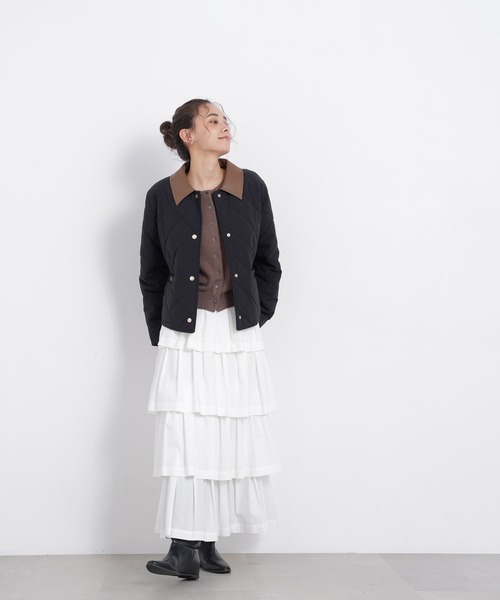 N.(N. Natural Beauty Basic)(エヌエヌナチュラルビューティーベーシック)の「キルティングブルゾン(ブルゾン・レディース・ベージュ系その他/ブラック系その他2/ブラウン系その他・MEDIUM/SMALL)」の8枚目の写真