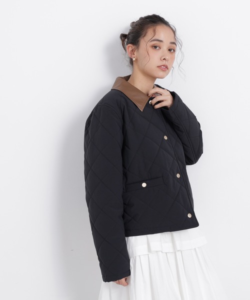 N.(N. Natural Beauty Basic)(エヌエヌナチュラルビューティーベーシック)の「キルティングブルゾン(ブルゾン・レディース・ベージュ系その他/ブラック系その他2/ブラウン系その他・MEDIUM/SMALL)」の9枚目の写真