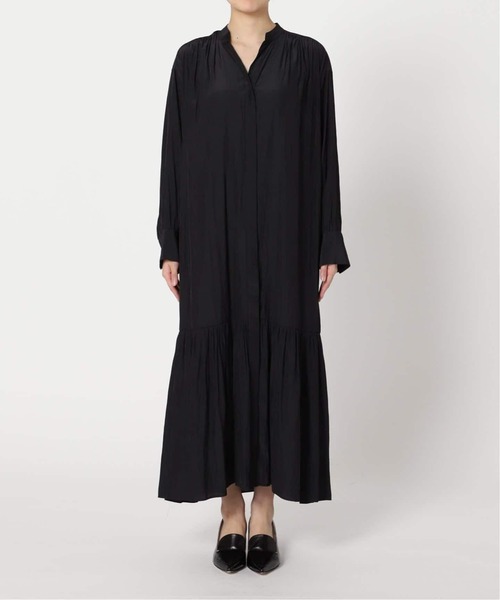 journal standard L'essage（ジャーナルスタンダードレサージュ）の「SIDOGRASストライプ/デシンマキシワンピース（ワンピース・レディース・ブラック系その他/ブラック・FREE）」の8枚目の写真