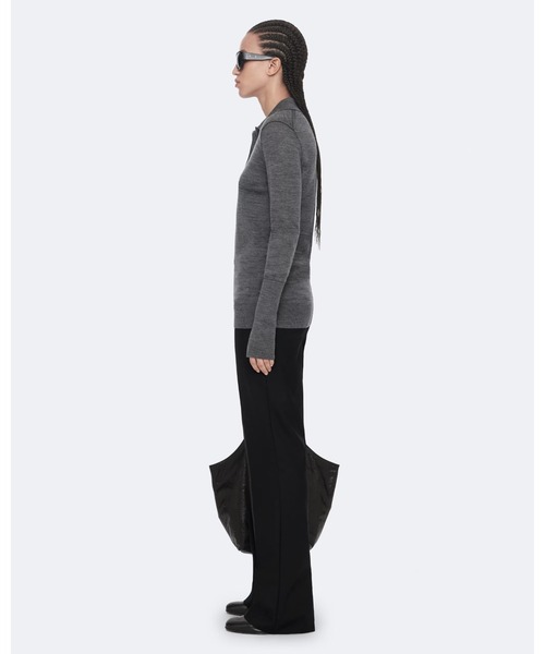 ALLSAINTS（オールセインツ）の「MARTEL MERINO WOOL KNITTED POLO SHIRT | MARTEL メリノ ウール ニット ポロ シャツ（ポロシャツ・レディース・グレー系その他・L/XS/S/M）」の3枚目の写真
