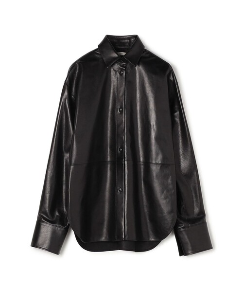 DES PRES(デ・プレ)の「TURKEY LIGHT LEATHER ベーシックシャツ(シャツ/ブラウス・レディース・ブラック・FREE)」の1枚目の写真
