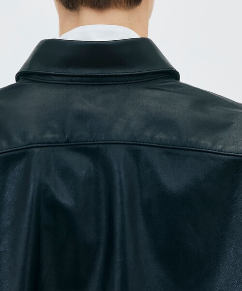 DES PRES(デ・プレ)の「TURKEY LIGHT LEATHER ベーシックシャツ(シャツ/ブラウス・レディース・ブラック・FREE)」の7枚目の写真