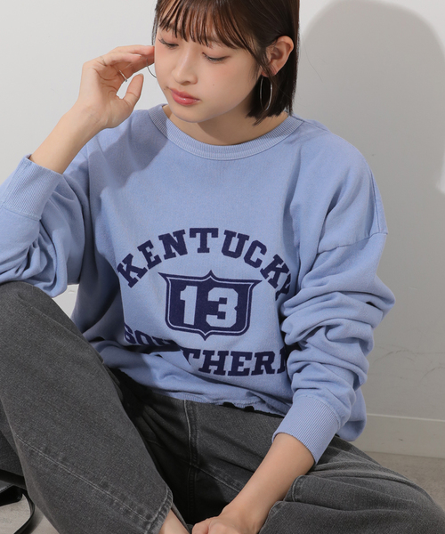 MIXTA(ミクスタ)の「別注【MIXTA/ミクスタ】*RELUME C/N SWEAT(スウェット・レディース・アイボリー/レッド/ブルー系その他/ブラック系その他・LARGE)」の3枚目の写真
