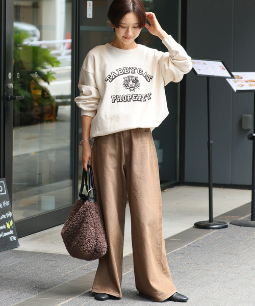 MIXTA(ミクスタ)の「別注【MIXTA/ミクスタ】*RELUME C/N SWEAT(スウェット・レディース・アイボリー/レッド/ブルー系その他/ブラック系その他・LARGE)」の6枚目の写真
