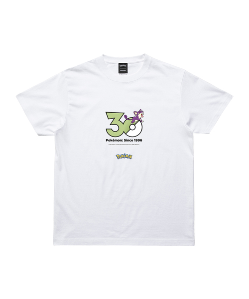 ZOZOSPOT(ゾゾスポット)の「Pokemon 30th Anniversary 1025 T-shirt 「コラッタ」(Tシャツ/カットソー・レディース・ホワイト・SMALL/MEDIUM/LARGE/X-LARGE/XX-LARGE/XXX-LARGE/100cm/110cm/120cm/130cm/140cm/150cm/160cm)」の1枚目の写真
