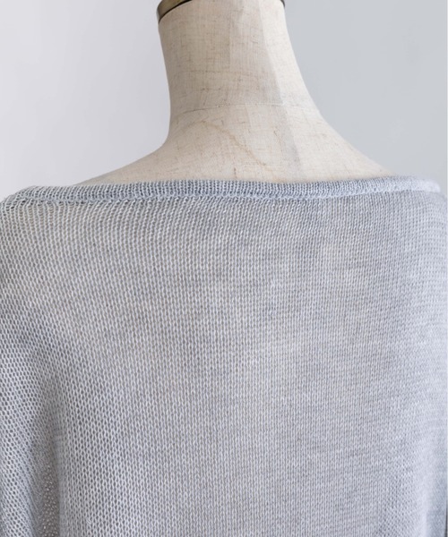 EN NEUME(エンノイム)の「Boat Neck Knit(ニット/セーター・レディース・ブラック/グレー/オフホワイト・FREE)」の6枚目の写真