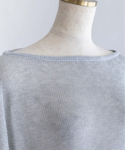 EN NEUME(エンノイム)の「Boat Neck Knit(ニット/セーター・レディース・ブラック/グレー/オフホワイト・FREE)」の4枚目の写真