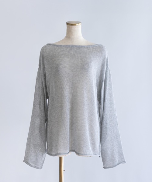 EN NEUME(エンノイム)の「Boat Neck Knit(ニット/セーター・レディース・ブラック/グレー/オフホワイト・FREE)」の17枚目の写真