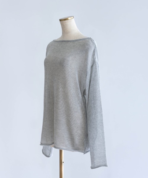 EN NEUME(エンノイム)の「Boat Neck Knit(ニット/セーター・レディース・ブラック/グレー/オフホワイト・FREE)」の18枚目の写真