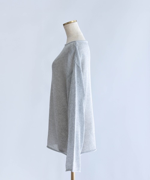 EN NEUME(エンノイム)の「Boat Neck Knit(ニット/セーター・レディース・ブラック/グレー/オフホワイト・FREE)」の19枚目の写真