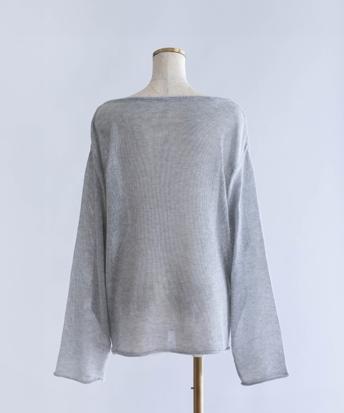 EN NEUME(エンノイム)の「Boat Neck Knit(ニット/セーター・レディース・ブラック/グレー/オフホワイト・FREE)」の20枚目の写真