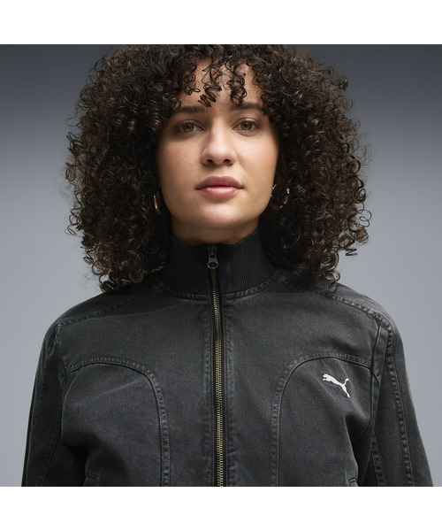 PUMA(プーマ)の「PUMA プーマ ウィメンズ フューチャー プーマ アーカイブ ウォッシュド ツ(ブルゾン・レディース・ブラック/ライトブルー・X-LARGE/SMALL/MEDIUM/LARGE)」の3枚目の写真