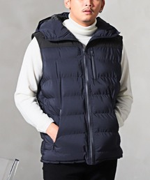 ダウン混シームレスベスト