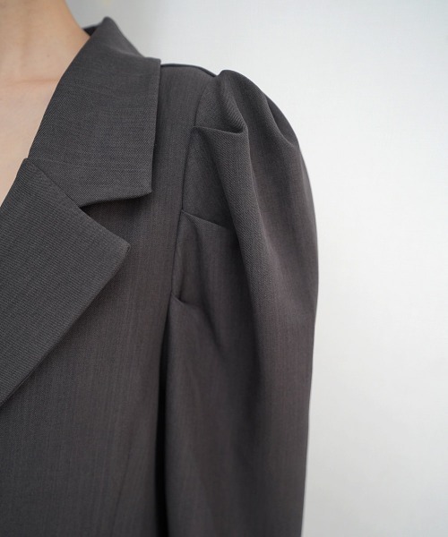 Rashik(ラシク)の「【Rashik】パワショルバックスリットジャケット(テーラードジャケット・レディース・カーキ/チャコール・FREE)」の22枚目の写真