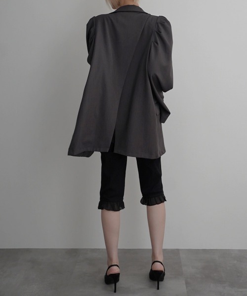 Rashik(ラシク)の「【Rashik】パワショルバックスリットジャケット(テーラードジャケット・レディース・カーキ/チャコール・FREE)」の15枚目の写真