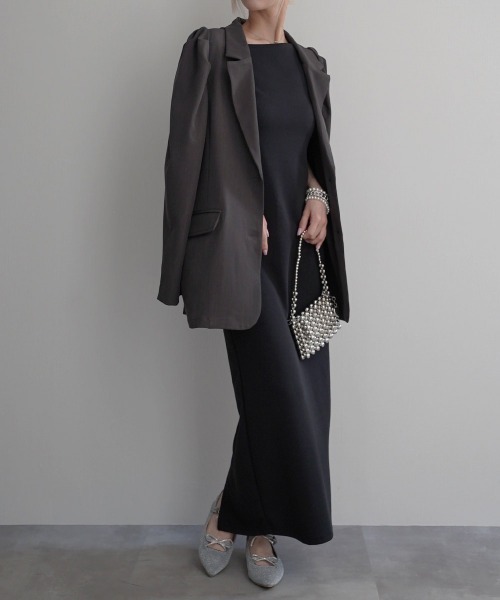 Rashik(ラシク)の「【Rashik】パワショルバックスリットジャケット(テーラードジャケット・レディース・カーキ/チャコール・FREE)」の21枚目の写真
