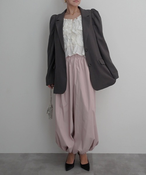 Rashik(ラシク)の「【Rashik】パワショルバックスリットジャケット(テーラードジャケット・レディース・カーキ/チャコール・FREE)」の19枚目の写真