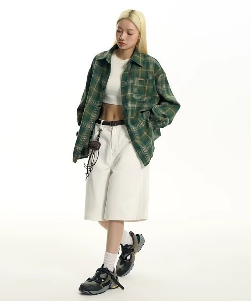 Ressaca(レサーカ)の「オーバーサイズチェック柄シャツ(シャツ/ブラウス・メンズ・ブラウン/グリーン・L/M)」の14枚目の写真