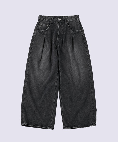 KHOKI（コッキ）の「【KHOKI】3D cutting denim pants（デニムパンツ・メンズ・ブラック/インディゴブルー・1/2/3）」の2枚目の写真