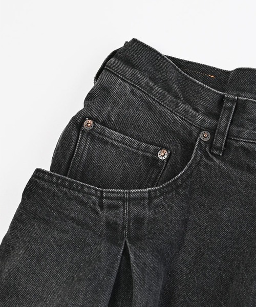 KHOKI（コッキ）の「【KHOKI】3D cutting denim pants（デニムパンツ・メンズ・ブラック/インディゴブルー・1/2/3）」の4枚目の写真