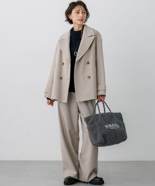 23区(ニジュウサンク)の「ボイルドウールコンビ ジップデザイン ニット(ニット/セーター・レディース・レッド系/ベージュ系/黄土色系/サックスブルー系/ネイビー系/グレー系・38)」の18枚目の写真