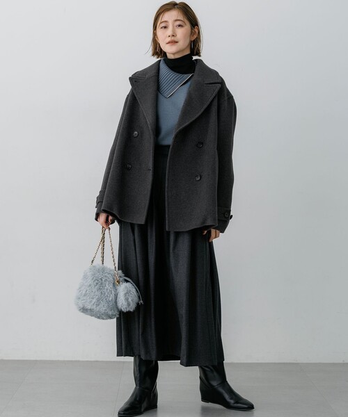 23区(ニジュウサンク)の「ボイルドウールコンビ ジップデザイン ニット(ニット/セーター・レディース・レッド系/ベージュ系/黄土色系/サックスブルー系/ネイビー系/グレー系・38)」の19枚目の写真