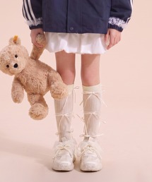 MONO KOTO DEPT.（モノコトデプト）の「バレエコア サイドリボン メッシュハイソックス（ソックス/靴下）」