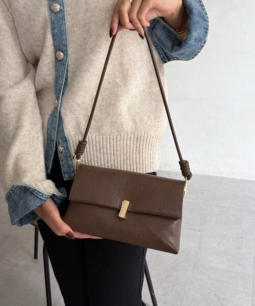 Chez toi（シェトワ）の「ショルダーミニBAG（トートバッグ・レディース・ブラウン/ブラック/アイボリー・FREE）」の18枚目の写真