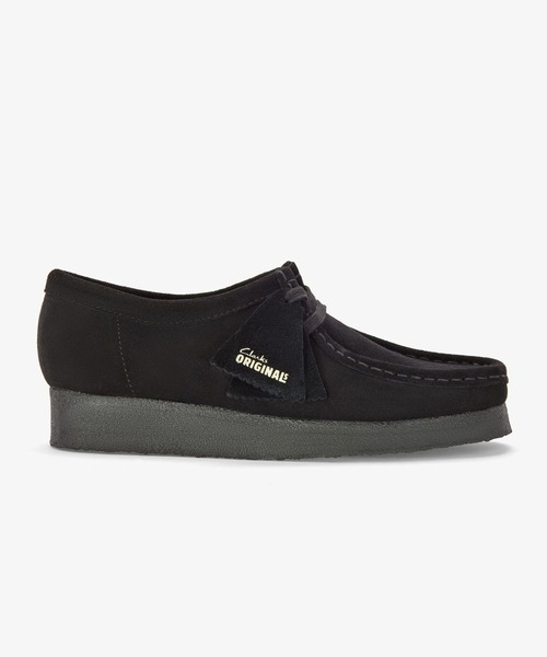 CLARKS ORIGINALS ブラック モカシン 27.5㎝ Wallabee / ワラビー（ブラックスエード）（モカシン/デッキシューズ