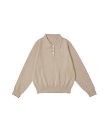 SIKN2136 クラシックカラー ニット_Beige