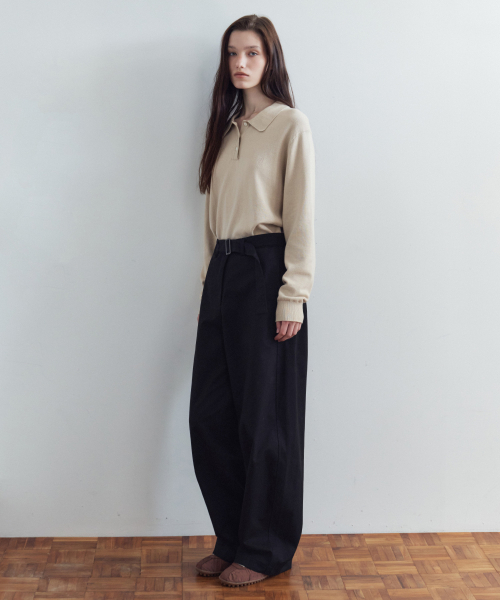 SIYAZU（シヤジュ）の「SIKN2136 クラシックカラー ニット_Beige（ニット/セーター・レディース・ベージュ・SMALL/MEDIUM）」の3枚目の写真