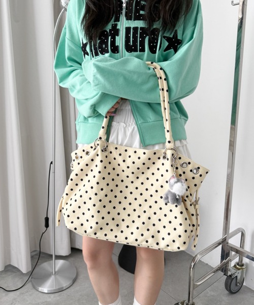 WEGO(ウィゴー)の「WEGO/アイレットデザイントートバッグ(トートバッグ・レディース・ブラック/ブラウン/その他1・FREE)」の11枚目の写真