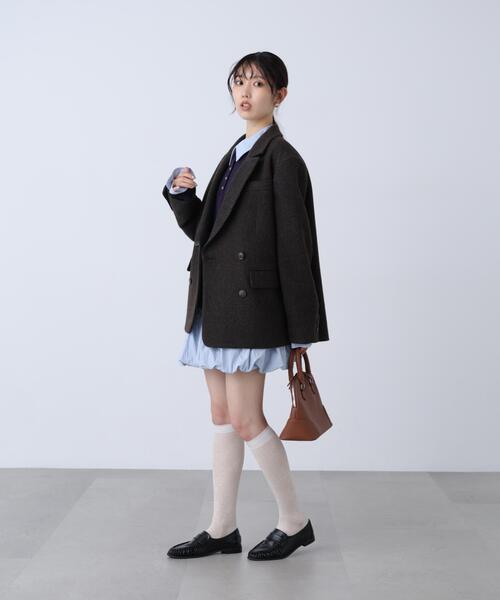 FREE'S MART（フリーズマート）の「◆ダンボールバルーンシャツワンピース（ワンピース・レディース・ネイビー/グレー・MEDIUM/SMALL）」の18枚目の写真
