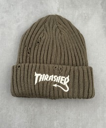 THRASHER（スラッシャー）の「Devil Tail LOGO　ダメージニットキャップ（ニットキャップ/ビーニー）」