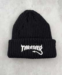 THRASHER（スラッシャー）の「Devil Tail LOGO　ダメージニットキャップ（ニットキャップ/ビーニー）」