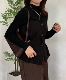 ベルト付きビスチェSETニット
