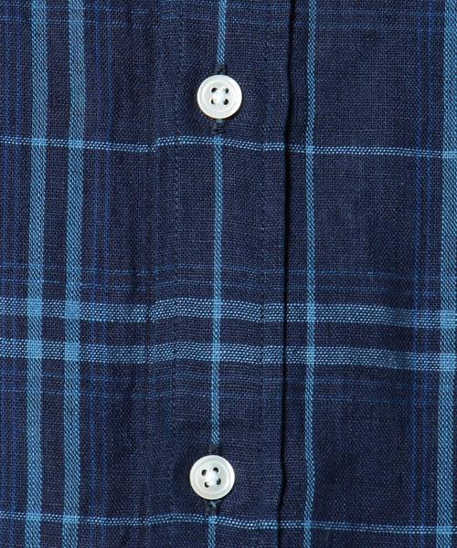 SHIPS（シップス）の「SC: SHIPS（シップス） "Shuttle notes" インディゴ コットン/リネン ナロー シャツ（シャツ/ブラウス・メンズ・ホワイト/ブルー/ネイビー/その他・SMALL/MEDIUM/LARGE/X-LARGE）」の13枚目の写真