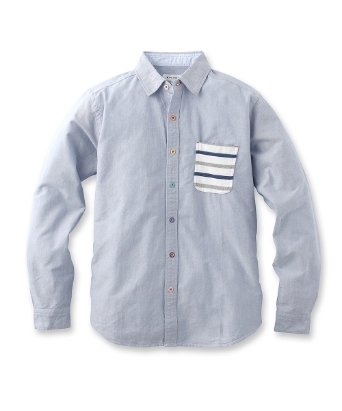 THE SHOP TK (ザ ショップ ティーケー )の「バスクポケ付オックスシャツ(シャツ/ブラウス・メンズ・ホワイト/ピンク/ホワイト系1/ブルー・04/02/03)」の3枚目の写真