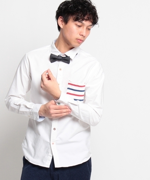 THE SHOP TK (ザ ショップ ティーケー )の「バスクポケ付オックスシャツ(シャツ/ブラウス・メンズ・ホワイト/ピンク/ホワイト系1/ブルー・04/02/03)」の8枚目の写真