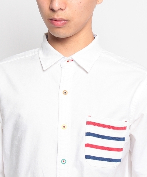 THE SHOP TK (ザ ショップ ティーケー )の「バスクポケ付オックスシャツ(シャツ/ブラウス・メンズ・ホワイト/ピンク/ホワイト系1/ブルー・04/02/03)」の11枚目の写真