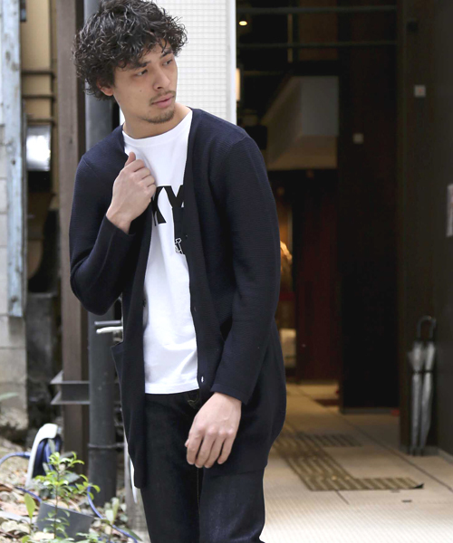 M2squared（エムツースクエアード）の「【M2SQUARED】Rahben long CD/ラーベンロングカーディガン（カーディガン/ボレロ・メンズ・ネイビー/カーキ・MEDIUM/LARGE）」の5枚目の写真