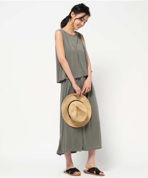 NATURAL BEAUTY BASIC(ナチュラルビューティーベーシック)の「【AneCan 6月号掲載】【JJ 6月号掲載】天竺ガウチョSET UP(ワンピース・レディース・ダークベージュ/カーキ・MEDIUM/SMALL)」の14枚目の写真