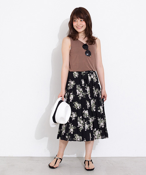 NATURAL BEAUTY BASIC(ナチュラルビューティーベーシック)の「【AneCan 6月号掲載】【JJ 6月号掲載】天竺ガウチョSET UP(ワンピース・レディース・ダークベージュ/カーキ・MEDIUM/SMALL)」の15枚目の写真
