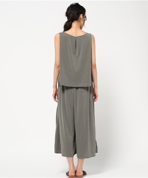 NATURAL BEAUTY BASIC(ナチュラルビューティーベーシック)の「【AneCan 6月号掲載】【JJ 6月号掲載】天竺ガウチョSET UP(ワンピース・レディース・ダークベージュ/カーキ・MEDIUM/SMALL)」の5枚目の写真